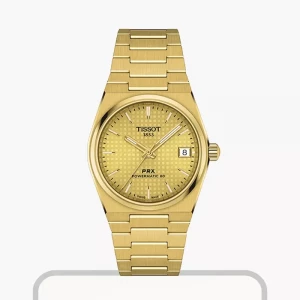 Tissot PRX Powermatic 80 Champagne 35mm Dial Unisex Watch